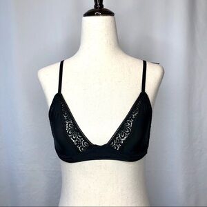 NWT aerie unlined triangle bra with lace trim 32C